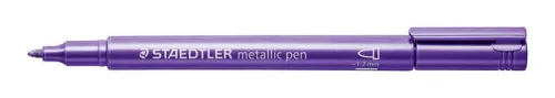 Dekormarker, 1-2 mm, kúpos, STAEDTLER "8323", metállila