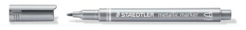 Dekormarker, 1-2 mm, kúpos, STAEDTLER "8323", ezüst
