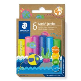   Modellező gyurma készlet, STAEDTLER "Noris® jumbo 842", 6 különböző csillámos szín