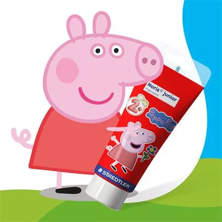 Ujjfesték, STAEDTLER "Noris® Junior 8814", Peppa malac, 4 szín