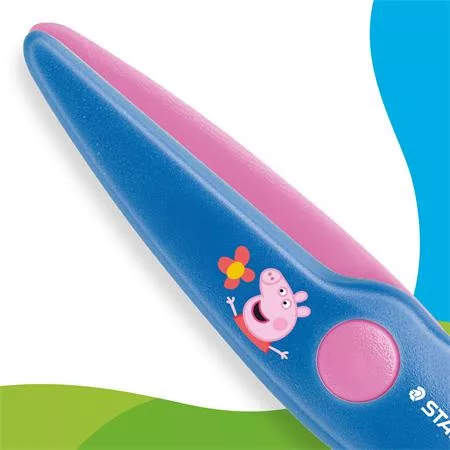 Olló, óvodai, 10 cm, STAEDTLER "Noris® Junior 965", Peppa malac