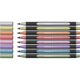   Akril marker készlet, 1-2 mm, SCHNEIDER "Paint-It 020", 8 különböző metálfényű szín