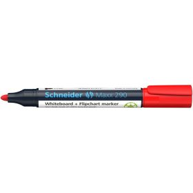   Tábla- és flipchart marker, 2-3 mm, kúpos, SCHNEIDER "Maxx 290", piros