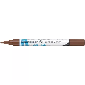   Akril marker, 2 mm, SCHNEIDER "Paint-It 310", barna