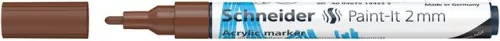 Akril marker, 2 mm, SCHNEIDER "Paint-It 310", barna