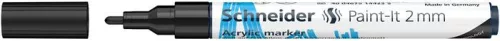 Akril marker, 2 mm, SCHNEIDER "Paint-It 310" , fekete