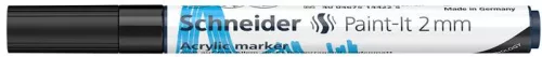 Akril marker, 2 mm, SCHNEIDER "Paint-It 310" , fekete