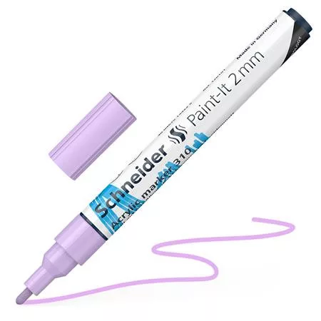 Akril marker, 2 mm, SCHNEIDER "Paint-It 310", pasztell-lila