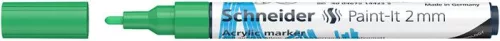 Akril marker, 2 mm, SCHNEIDER "Paint-It 310", zöld