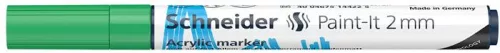 Akril marker, 2 mm, SCHNEIDER "Paint-It 310", zöld