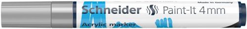Akril marker, 4 mm, SCHNEIDER "Paint-It 320", ezüst