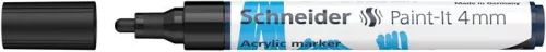 Akril marker, 4 mm, SCHNEIDER "Paint-It 320" , fekete