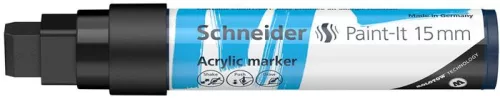 Akril marker, 15 mm, SCHNEIDER "Paint-It 330", fekete