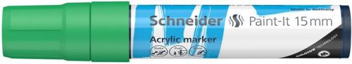 Akril marker, 15 mm, SCHNEIDER "Paint-It 330", zöld