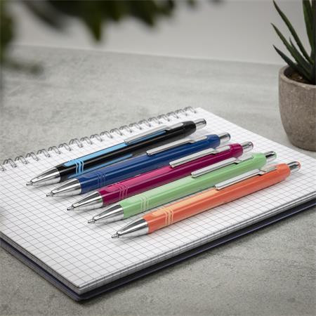 Golyóstoll, 0,7 mm, nyomógombos, érintőképernyőhöz, szederszínű tolltest, SCHNEIDER "Epsilon XB", kék