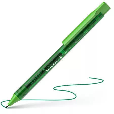 Zseléstoll, 0,4 mm, nyomógombos, SCHNEIDER "Fave Gel", zöld
