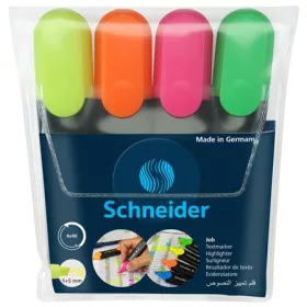   Szövegkiemelő készlet, 1-5 mm, SCHNEIDER "Job 150", 4 különböző szín