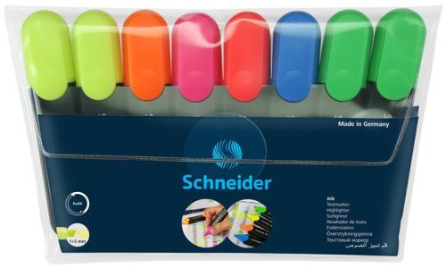 Szövegkiemelő készlet, 1-5 mm, SCHNEIDER "Job 150", 6+2 szín
