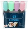 Szövegkiemelő készlet, 1-5 mm, SCHNEIDER "Job Pastel", 4 különböző pasztell szín