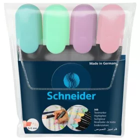   Szövegkiemelő készlet, 1-5 mm, SCHNEIDER "Job Pastel", 4 különböző pasztell szín