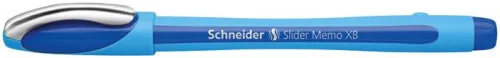 Golyóstoll, 0,7 mm, kupakos, SCHNEIDER "Slider Memo", kék