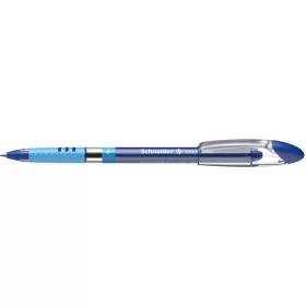   Golyóstoll, 0,3 mm, kupakos, SCHNEIDER "Slider Basic F", kék