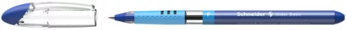 Golyóstoll, 0,3 mm, kupakos, SCHNEIDER "Slider Basic F", kék