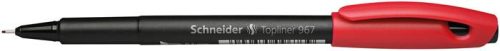 Tűfilc, 0,4 mm, SCHNEIDER "Topliner 967", piros