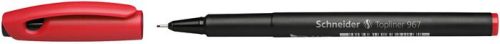 Tűfilc, 0,4 mm, SCHNEIDER "Topliner 967", piros