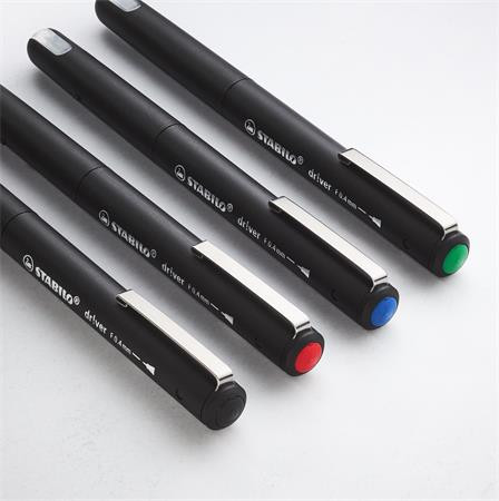 Tűfilc, 0,4 mm, STABILO "dr!ver", fekete