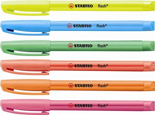 Szövegkiemelő, 1-3,5 mm, STABILO "Flash", rózsaszín