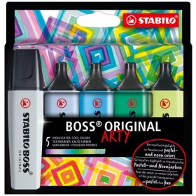   Szövegkiemelő készlet, 2-5 mm, STABILO "BOSS original Arty",  5 hideg szín