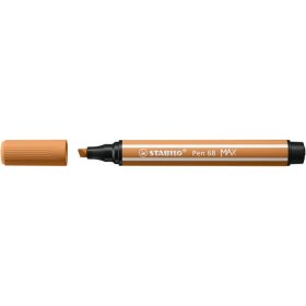   Rostirón, 1-5 mm, vágott hegy, STABILO "Pen 68 MAX", sötét okker