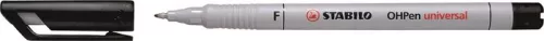 Alkoholmentes marker, OHP, 0,7 mm, STABILO "OHPen F", fekete