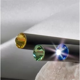   Ceruza, fekete, zafírkék SWAROVSKI® kristállyal, exkluzív, 17cm, ART CRYSTELLA®