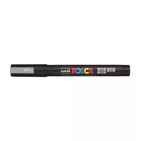 Dekormarker, 0,9-1,3 mm, UNI "Posca PC-3M", ezüst