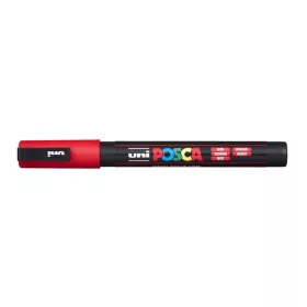 Dekormarker, 0,9-1,3 mm, UNI "Posca PC-3M", piros