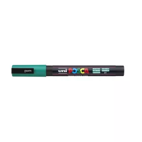   Dekormarker, 0,9-1,3 mm, UNI "Posca PC-3M", smaragdzöld