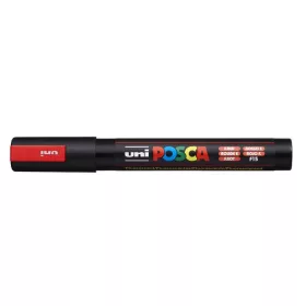   Dekormarker, 1,8-2,5 mm, UNI "Posca PC-5M", fluor piros