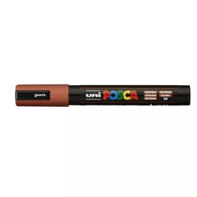   Dekormarker, 1,8-2,5 mm, UNI "Posca PC-5M", gesztenyebarna