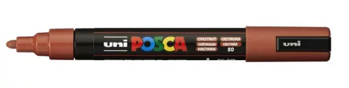 Dekormarker, 1,8-2,5 mm, UNI "Posca PC-5M", gesztenyebarna