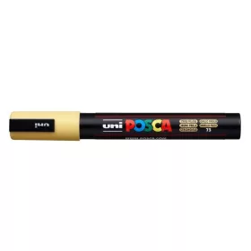   Dekormarker, 1,8-2,5 mm, UNI "Posca PC-5M", szalmasárga