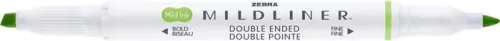 Szövegkiemelő, 1,0/3,5 mm, kétvégű  ZEBRA "Mildliner Cool & Refined" zöld