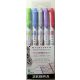 Szövegkiemelő készlet, 1,0/3,5 mm, kétvégű  ZEBRA "Mildliner Cool & Refined" 5 szín