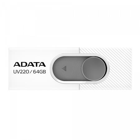 Pendrive, 64GB, USB 3.2 Gen1, ADATA "UV220", fehér