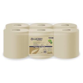   Kéztörlő, tekercses, 2 rétegű, LUCART "EcoNatural 500 CF", havanna barna