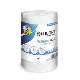   Törlőkendő, tekercses, univerzális, belső adagolású, 3 rétegű, LUCART "Cash and Carry Strong 3.250"