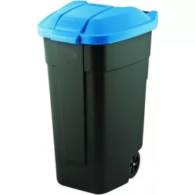 Görgős szemetes, műanyag, 110l, CURVER, kék/fekete