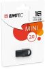 Pendrive, 16GB, USB 2.0, EMTEC "D250 Mini", fekete