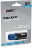 Pendrive, 32GB, USB 3.2, EMTEC "B110 Click Easy", fekete-kék